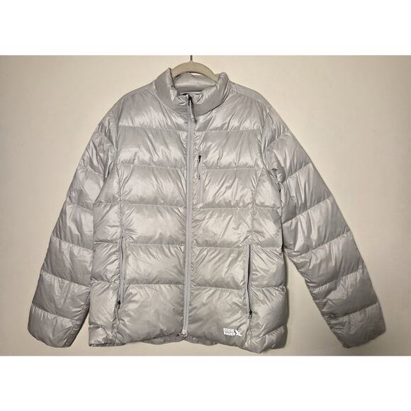 Eddie Bauer Womens L 650 Down Packable Lightweight Jacket Puffer Coat Silver - Picture 1 of 10